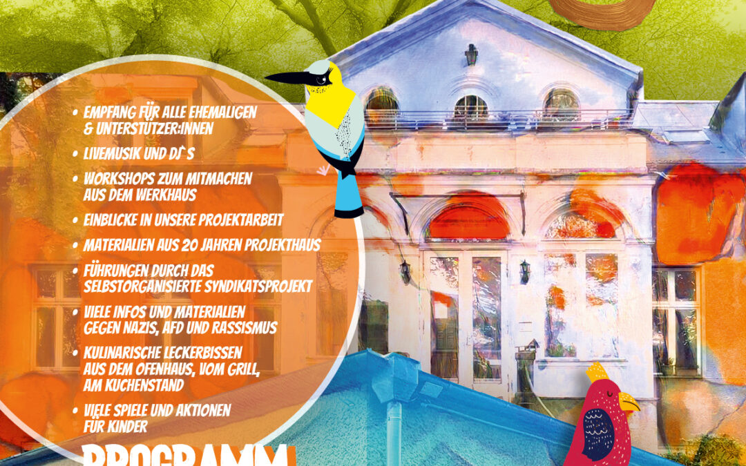 Inwole feiert am 14. Juni 20 Jahre Projekthaus Potsdam!